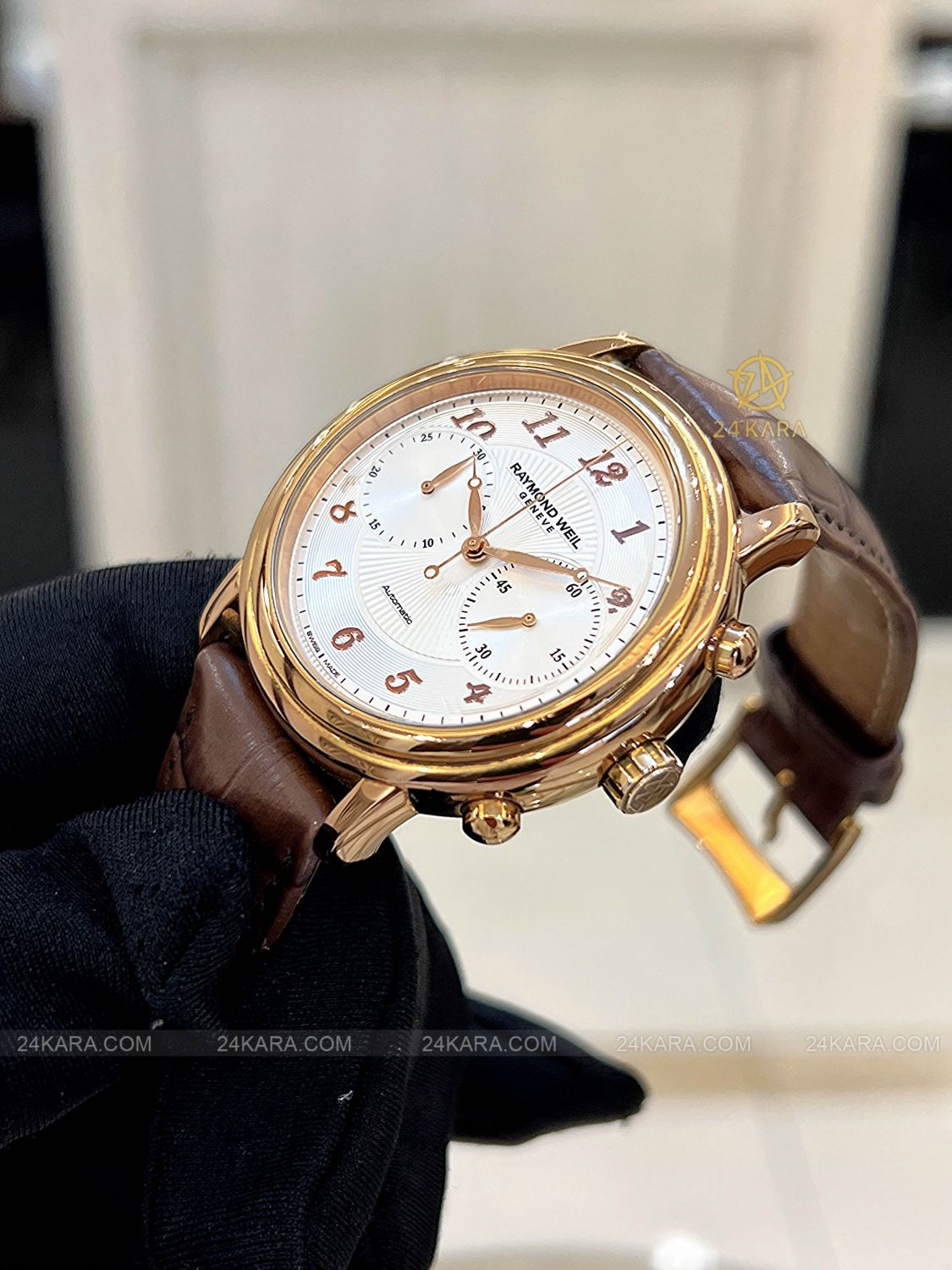 Đồng hồ Raymond Weil Maestro Chronograph 4830-PC5-05658 Vàng Hồng Kim Mắt Ngỗng - Lướt