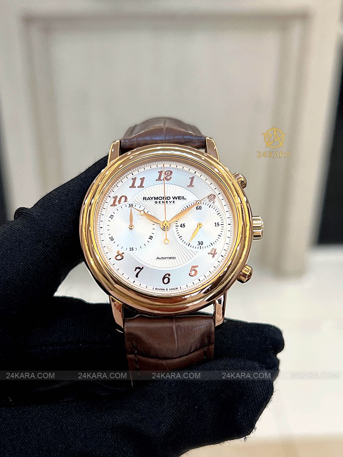 Đồng hồ Raymond Weil Maestro Chronograph 4830-PC5-05658 Vàng Hồng Kim Mắt Ngỗng - Lướt