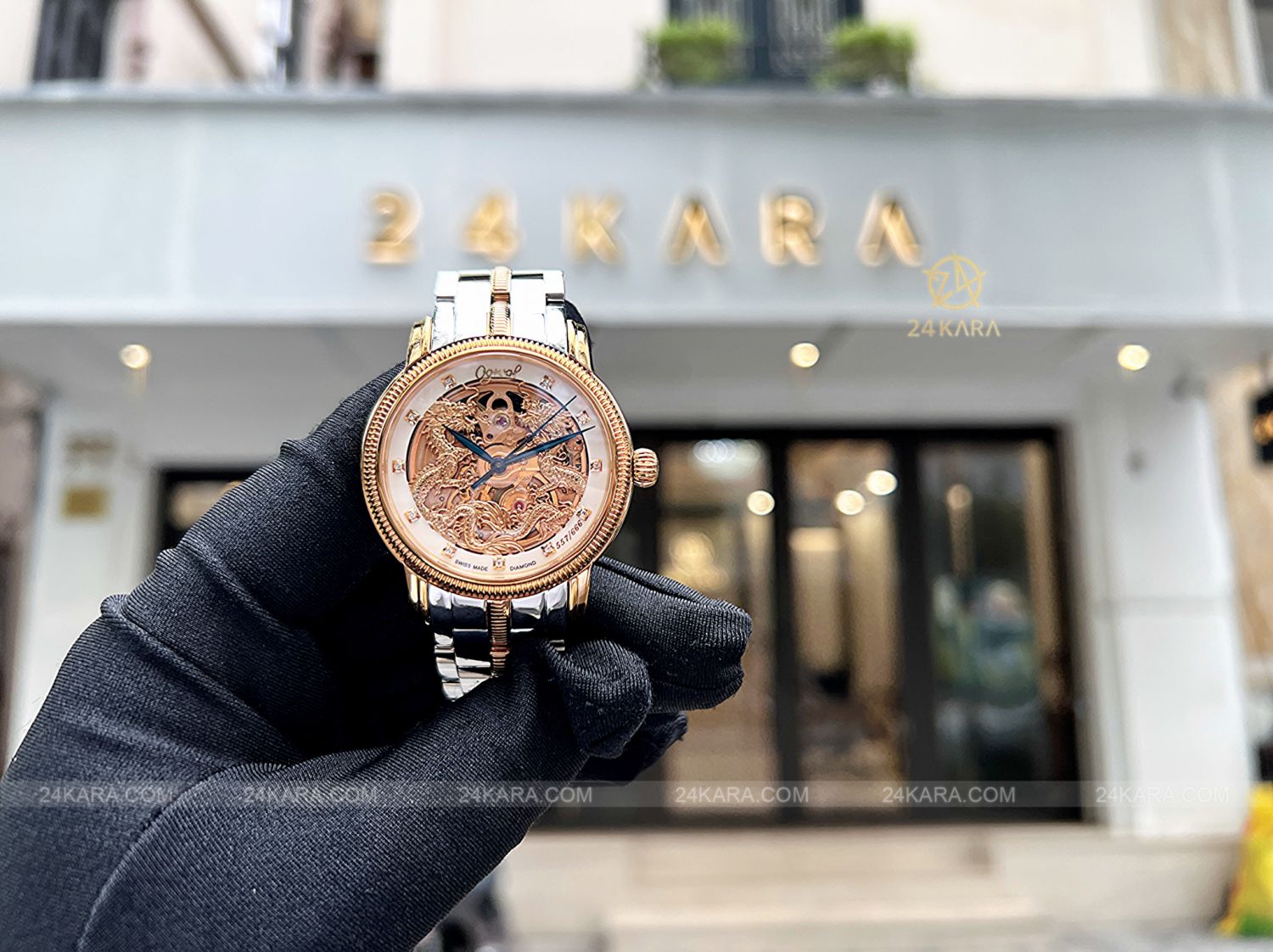 Đồng hồ Ogival Song Long Chầu Nguyệt OG358.652AGSR-T - Lướt