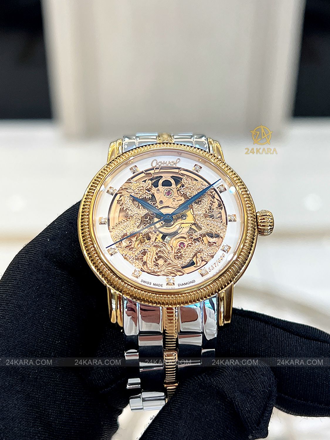 Đồng hồ Ogival Song Long Chầu Nguyệt OG358.652AGSR-T - Lướt