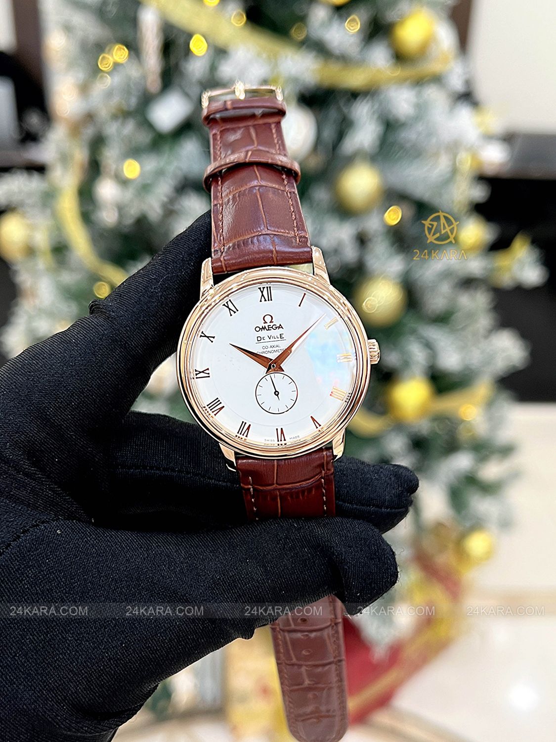 Đồng hồ Omega De Ville Prestige 4614.20.02 39 Vàng hồng 18K Roman Small seconds