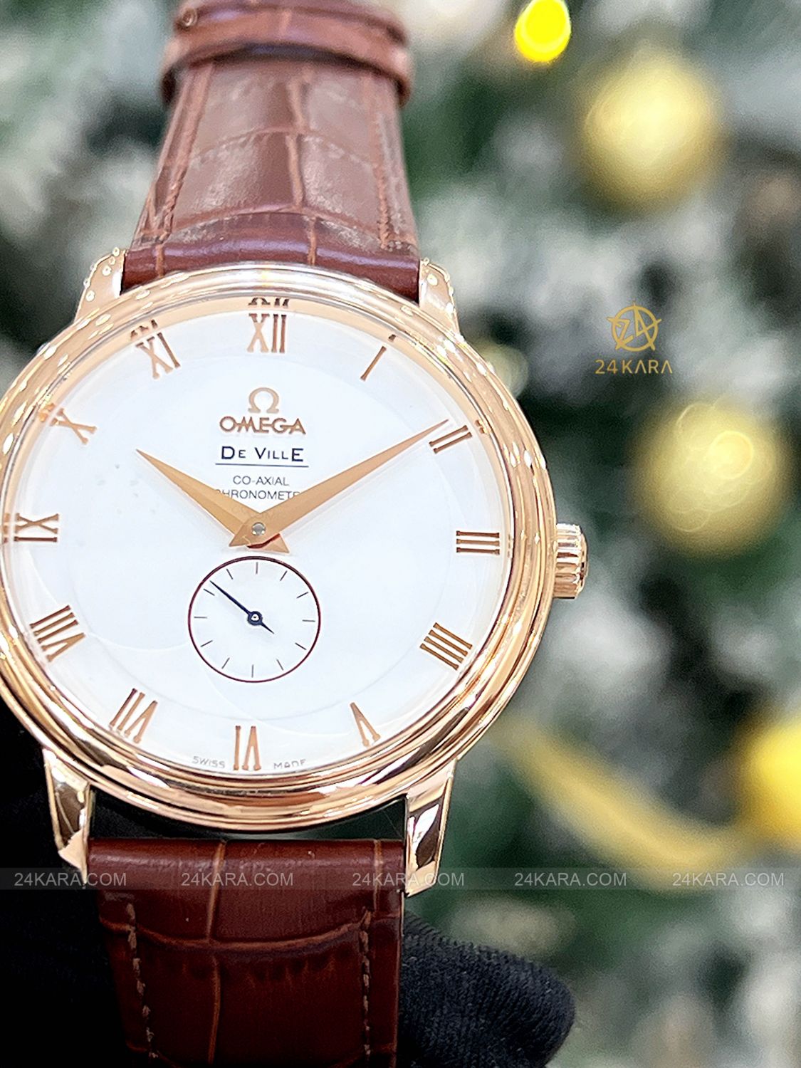 Đồng hồ Omega De Ville Prestige 4614.20.02 39 Vàng hồng 18K Roman Small seconds