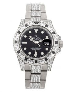 Đồng hồ Rolex GMT-Master II M116759SANR 116759SANR Mặt Số Đen Dây Đeo Đính Kim Cương
