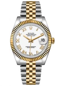 Đồng hồ Rolex Datejust 36 M116233-0149 116233-0149 demi vàng kim trắng cọc số La Mã - Lướt