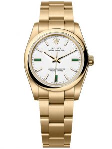 Đồng hồ Rolex Oyster Perpetual 34 M124208-0002 124208-0002 vàng kim 18 ct màu trắng