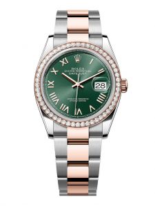 Đồng hồ Rolex Datejust 36 M126281RBR-0040 126281RBR-0040 thép Oystersteel và vàng Everose màu xanh bạc hà