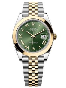 Đồng hồ Rolex Datejust 41 M126303-0024 126303-0024 thép Oystersteel và vàng kim màu xanh olive