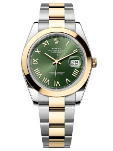 Đồng hồ Rolex Datejust 41 M126303-0023 126303-0023 thép Oystersteel và vàng kim màu xanh olive