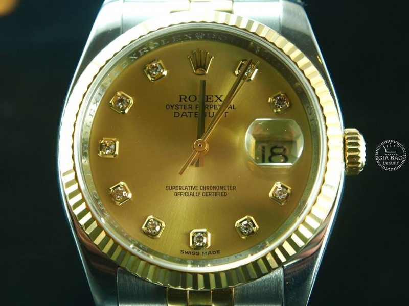 Đồng hồ Rolex Datejust 6 số 116233 Chronometer 18k demi vàng vàng Seri M đời 2010 (lướt)