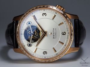 ĐỒNG HỒ ZENITH ELITE CAPTAIN TOURBILLON ROSE GOLD 18K WITH DIAMOND (lướt)