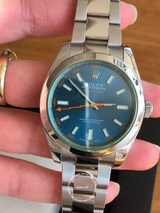 Đồng hồ Rolex Milgauss Green Sapphire Blue Dial M116400GV - Lướt