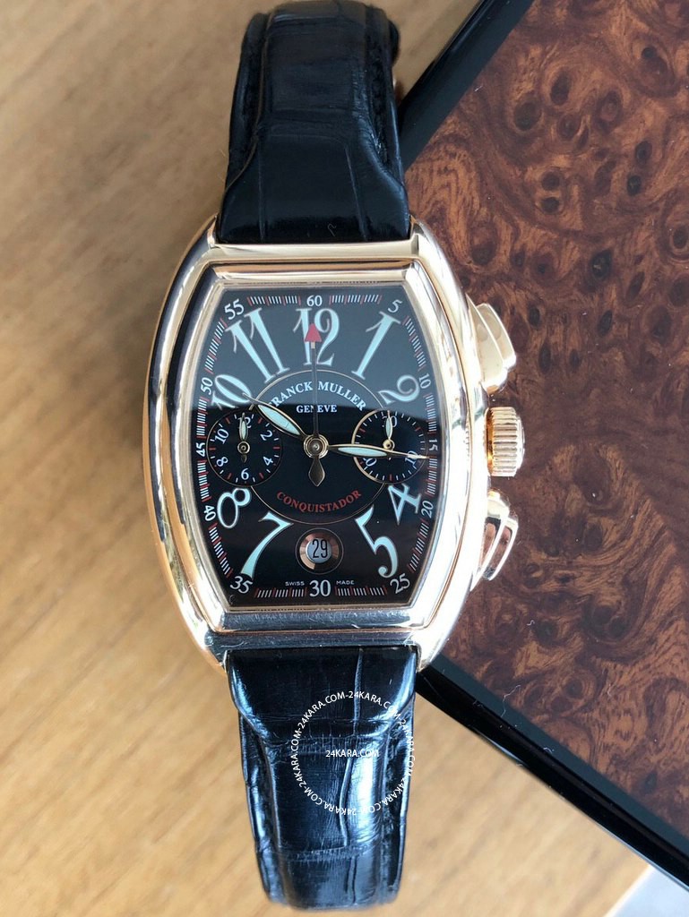 ng h Franck Muller Conquistador Chronograph Rose Gold 8001 CC l t