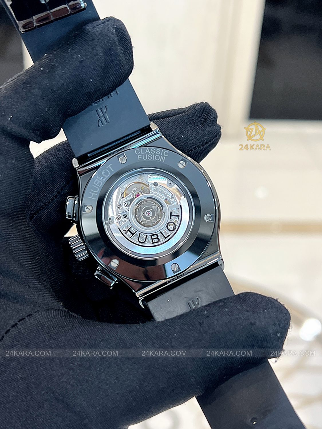 Đồng hồ Hublot Classic Fusion Aerofusion Black Magic 45 mm 525.CM.0170.RX Gốm Đen Skeleton Ceramic - Lướt