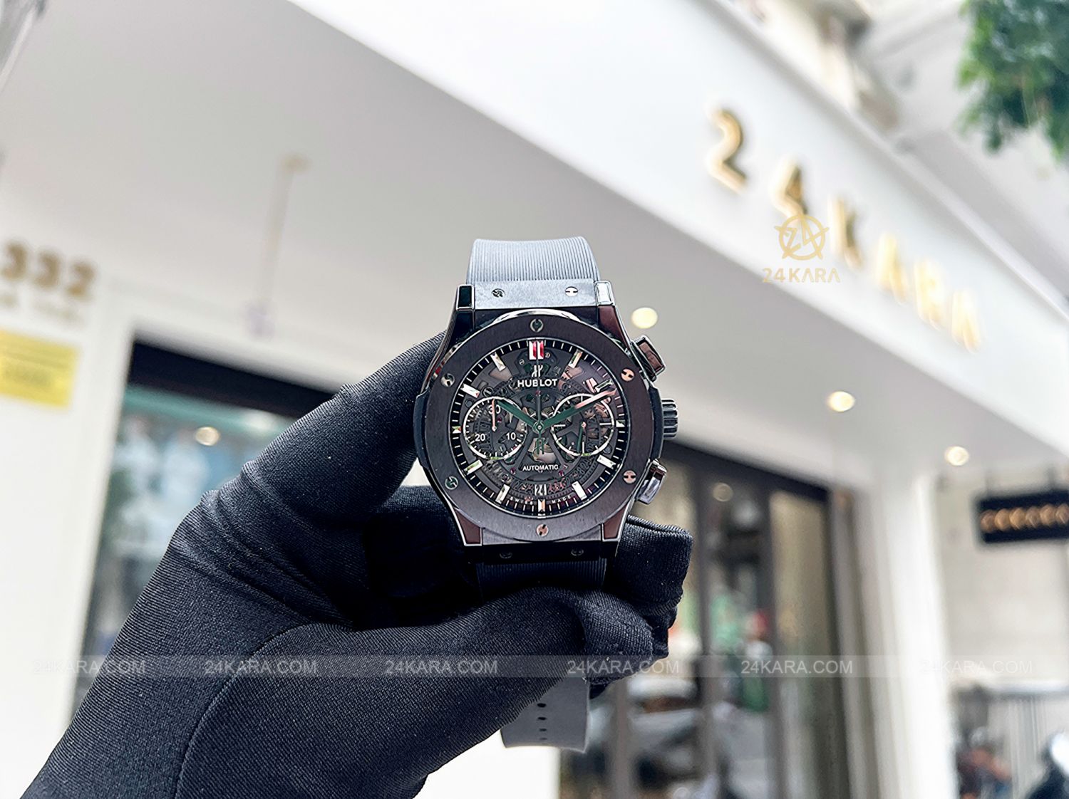 Đồng hồ Hublot Classic Fusion Aerofusion Black Magic 45 mm 525.CM.0170.RX Gốm Đen Skeleton Ceramic - Lướt