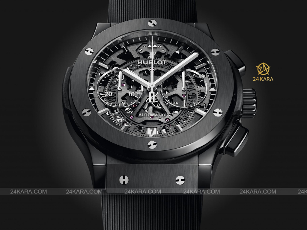 Đồng hồ Hublot Classic Fusion Aerofusion Black Magic 45 mm 525.CM.0170.RX Gốm Đen Skeleton Ceramic - Lướt