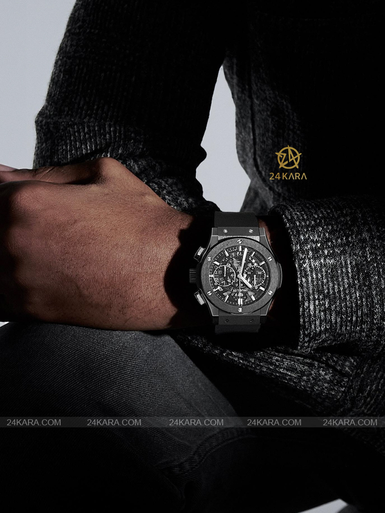 Đồng hồ Hublot Classic Fusion Aerofusion Black Magic 45 mm 525.CM.0170.RX Gốm Đen Skeleton Ceramic - Lướt