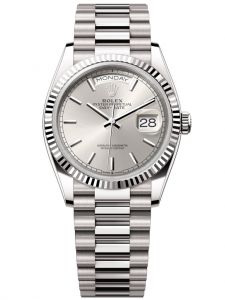 Đồng hồ Rolex Day-Date M128239-0005 128239-0005 vàng trắng mặt số bạc