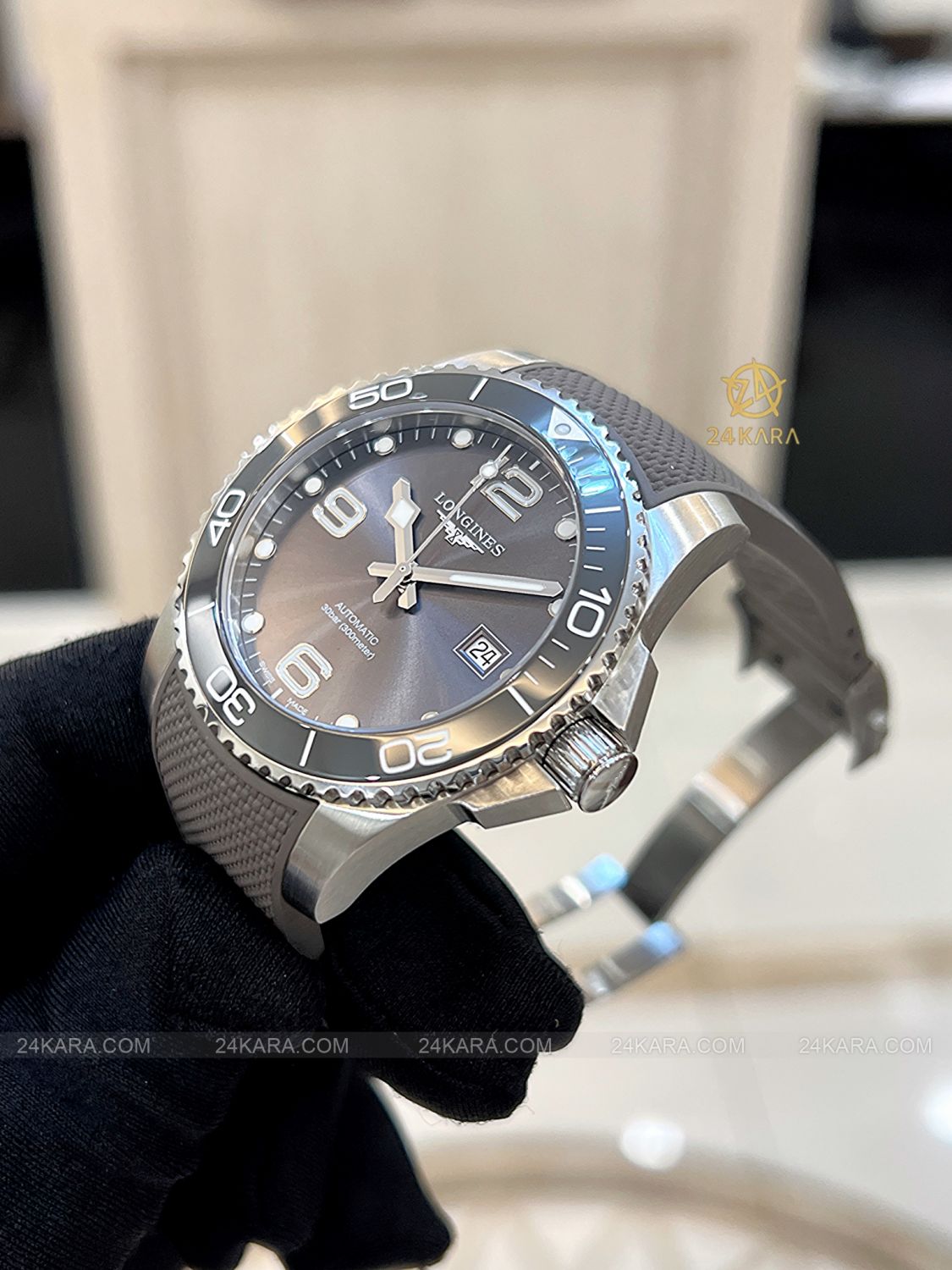 Đồng Hồ Longines HydroConquest L3.781.4.76.9 L37814769 41mm Sunray Grey Ceramic - Lướt