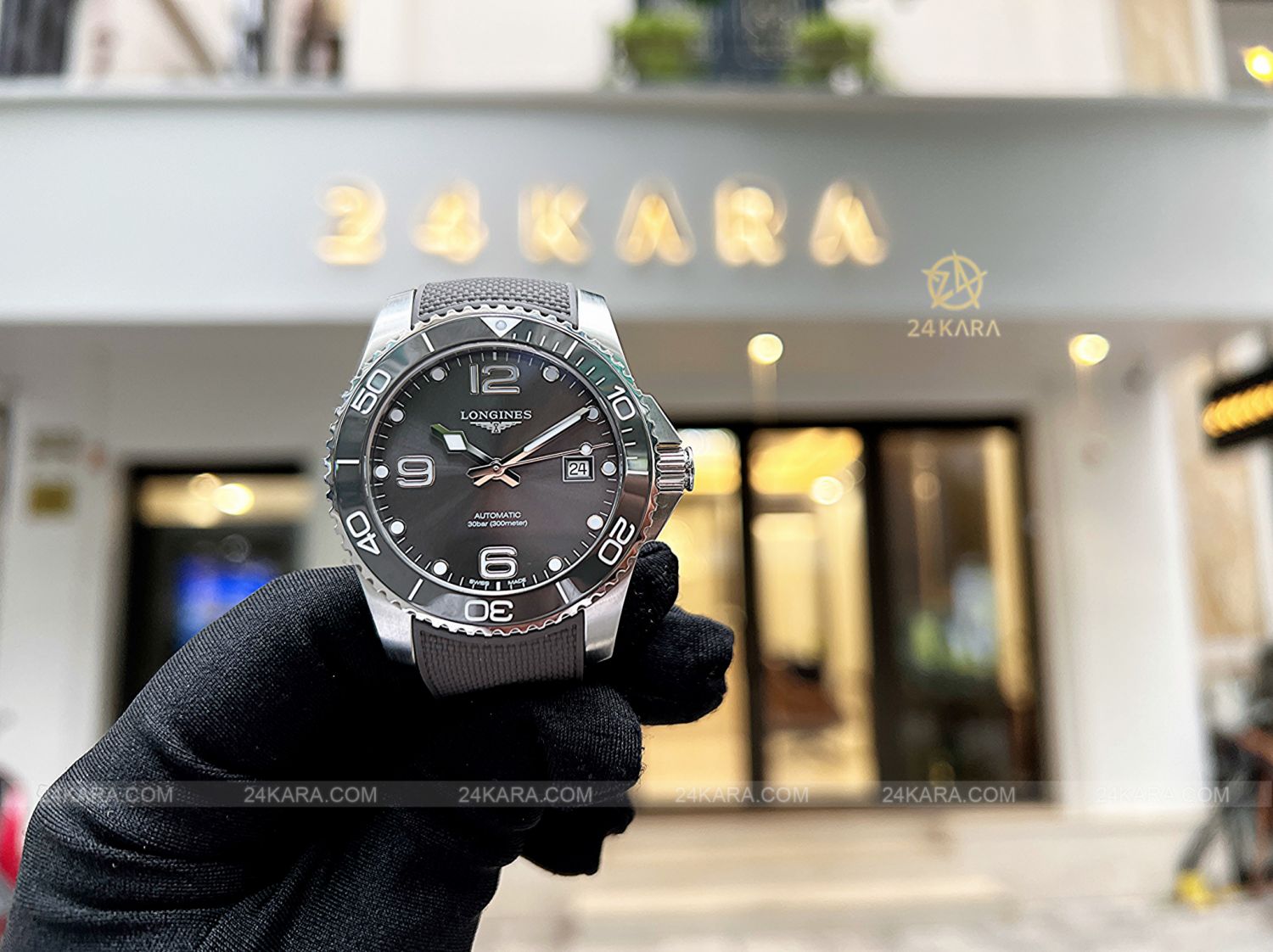 Đồng Hồ Longines HydroConquest L3.781.4.76.9 L37814769 41mm Sunray Grey Ceramic - Lướt