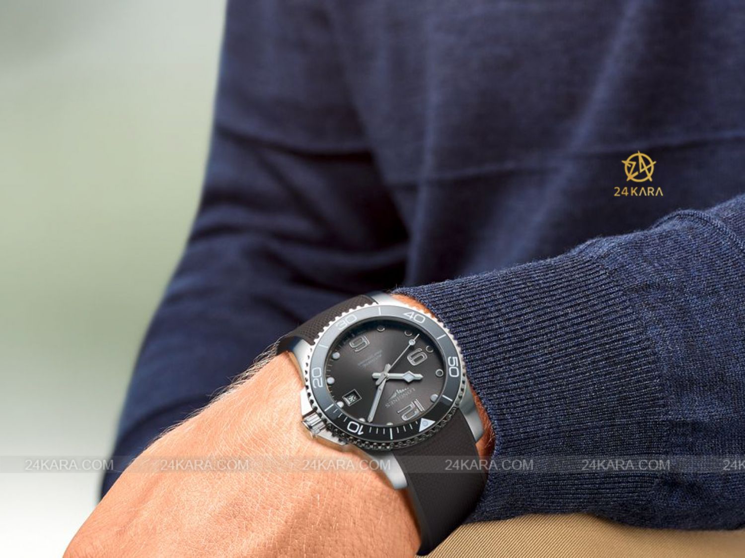 Đồng Hồ Longines HydroConquest L3.781.4.76.9 L37814769 41mm Sunray Grey Ceramic - Lướt