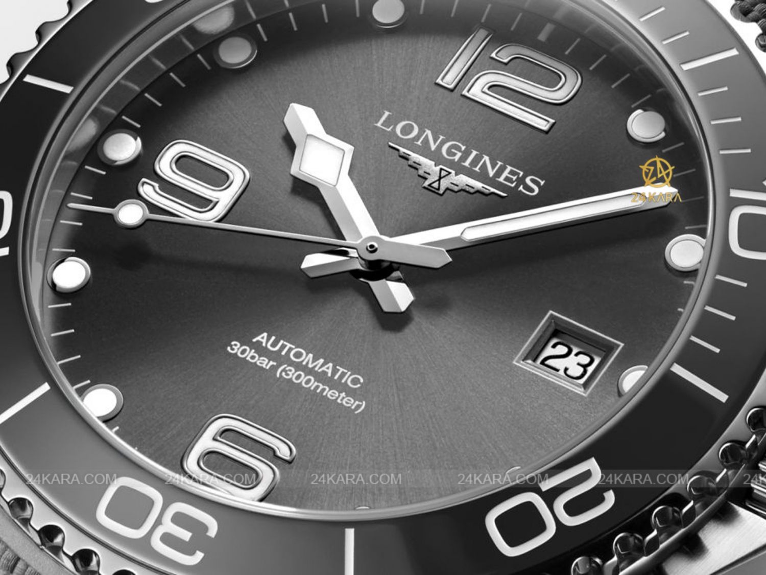 Đồng Hồ Longines HydroConquest L3.781.4.76.9 L37814769 41mm Sunray Grey Ceramic - Lướt