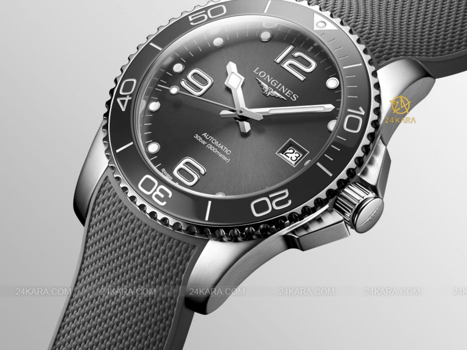 Đồng Hồ Longines HydroConquest L3.781.4.76.9 L37814769 41mm Sunray Grey Ceramic - Lướt