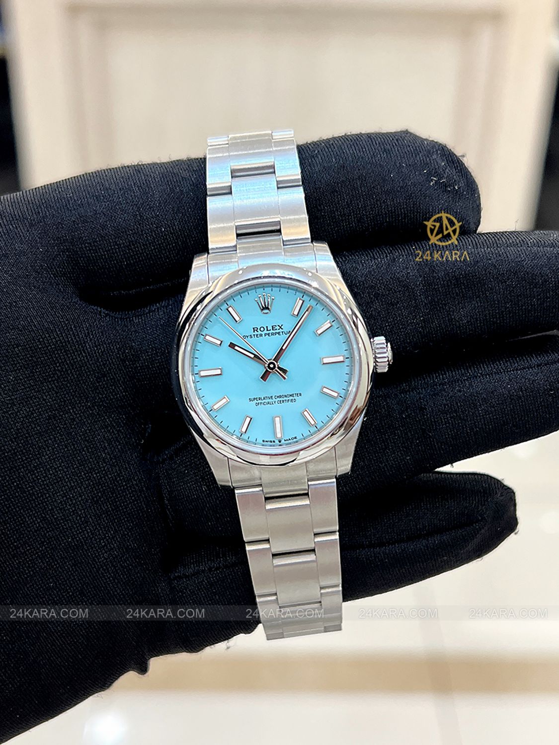 Đồng hồ Rolex Oyster Perpetual 31 M277200-0007 277200-0007 Mặt số Tiffany xanh ngọc lam  - Unworn