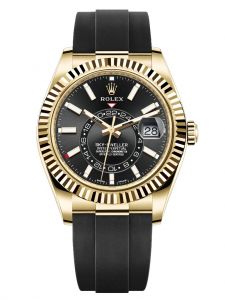 Đồng hồ Rolex Oyster Perpetual Sky-Dweller M326238-0009 326238-0009 326238 Black Oysterflex Vàng vàng- Lướt