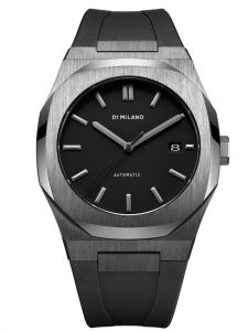 Đồng Hồ D1 Milano Gun Metal Automatic Rubber ATRJ02