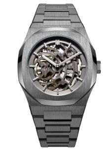 Đồng Hồ D1 Milano Gun Metal Skeleton Bracelet  SKBJ02