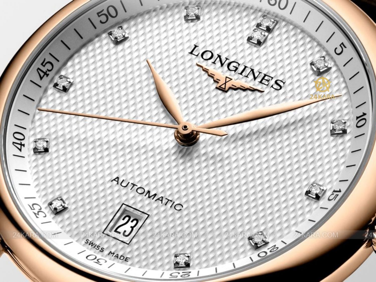 Đồng hồ Longines Master L2.628.8.77.3 L26288773 vàng khối Rose Gold kim cương – lướt