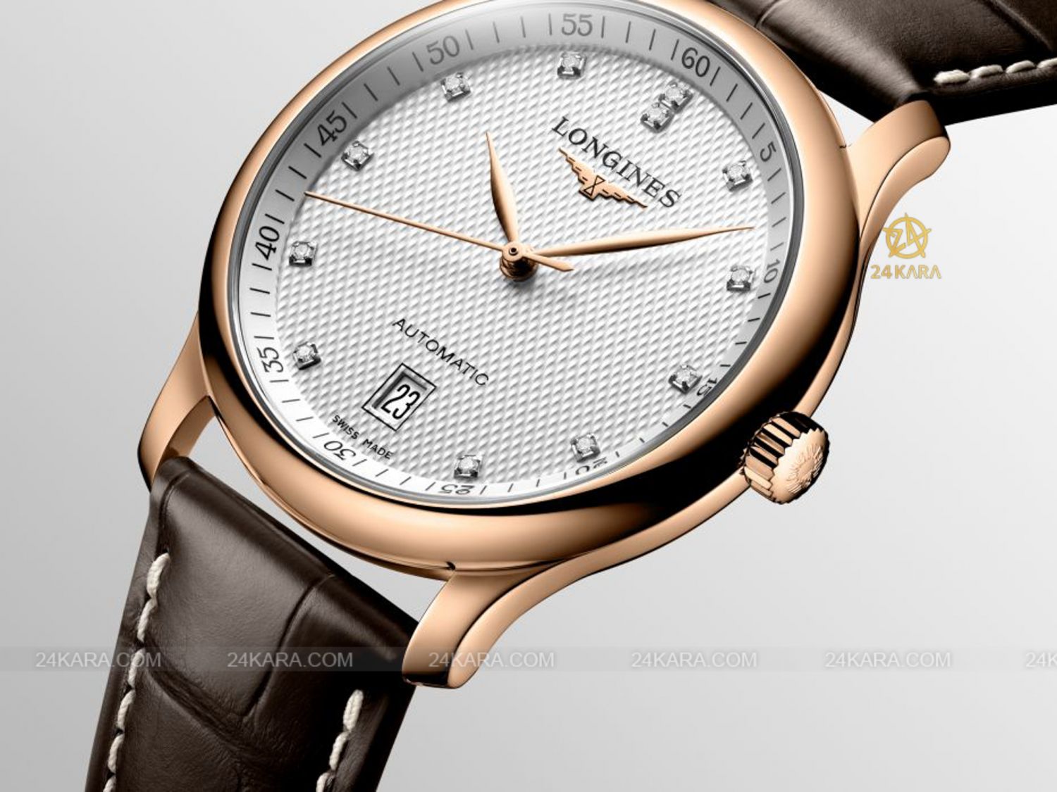 Đồng hồ Longines Master L2.628.8.77.3 L26288773 vàng khối Rose Gold kim cương – lướt