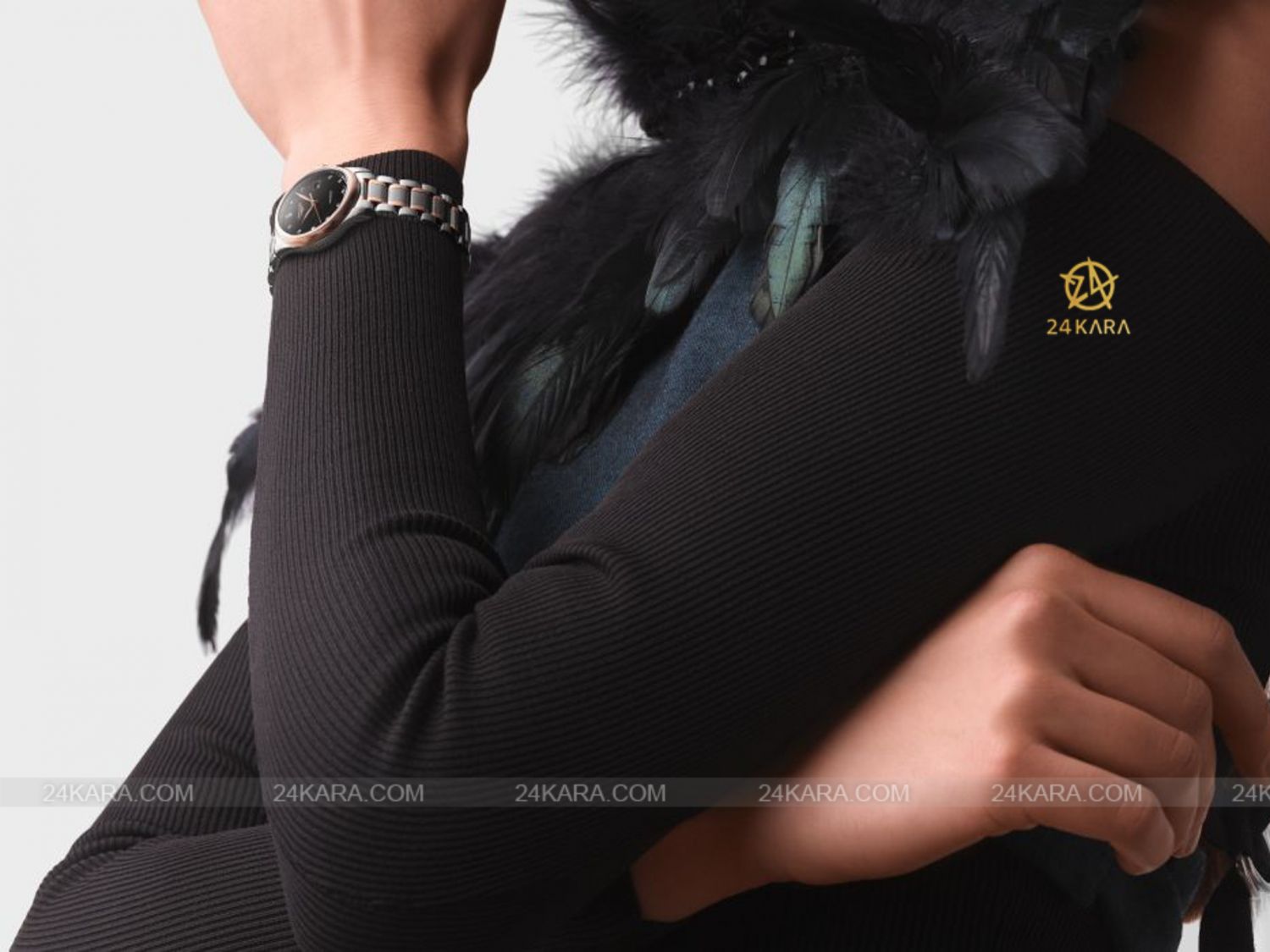 Đồng hồ Longines Master L2.257.5.59.7 L22575597 Vàng hồng 18K Mặt Đen Nạm Kim Cương - Lướt