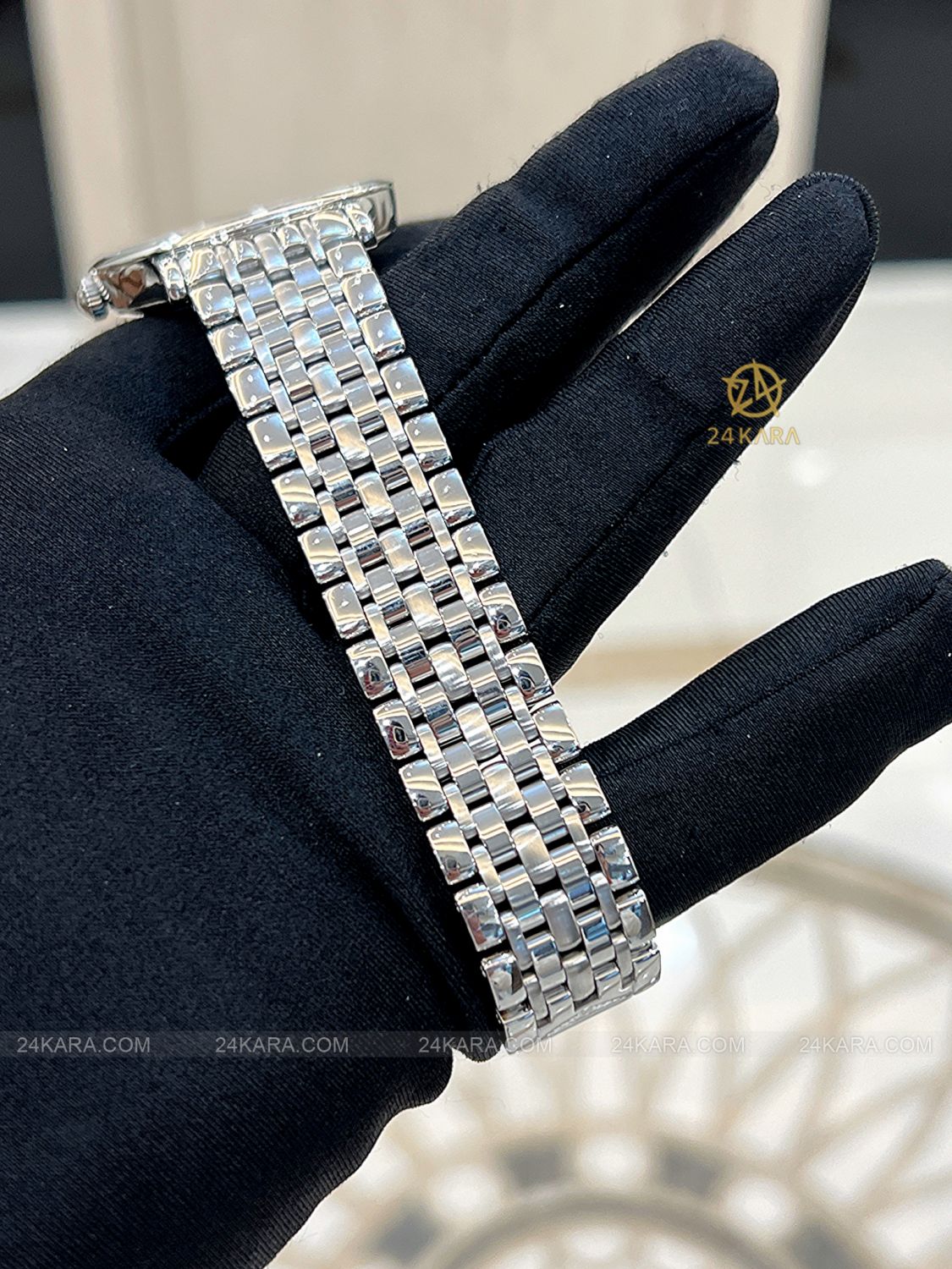 Đồng hồ Longines Elegant L4.810.4.77.6 L48104776 37mm mặt lụa kim cương - Lướt