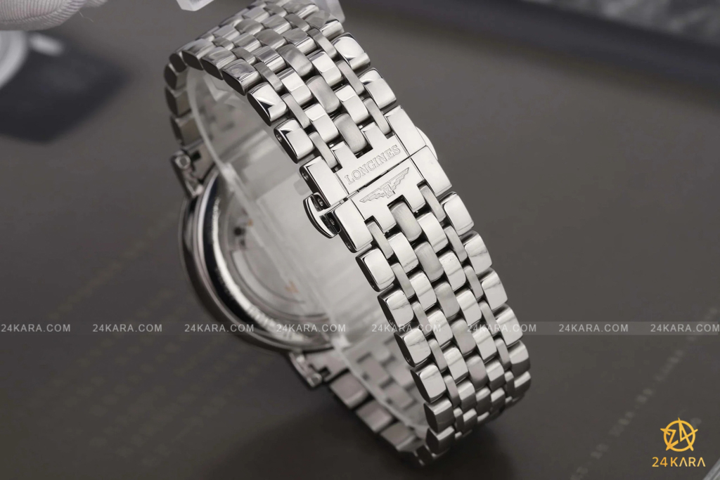 Đồng hồ Longines Elegant L4.810.4.77.6 L48104776 37mm mặt lụa kim cương - Lướt