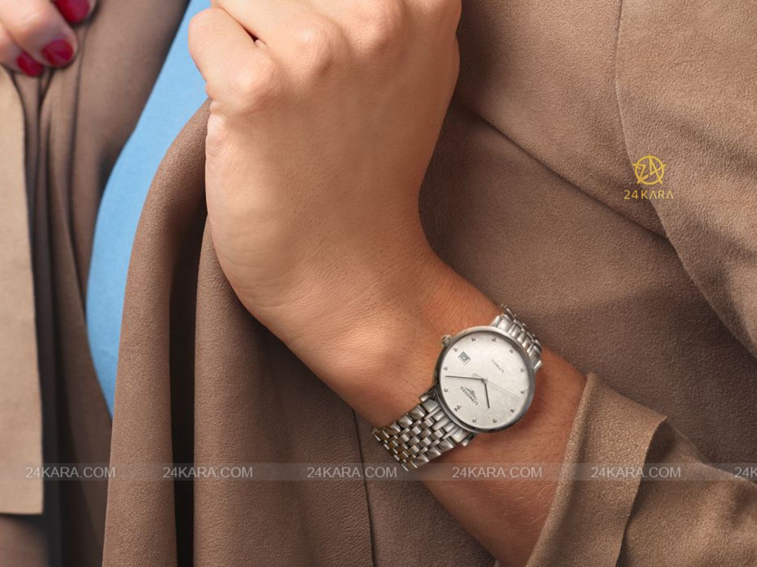 Đồng hồ Longines Elegant L4.810.4.77.6 L48104776 37mm mặt lụa kim cương - Lướt