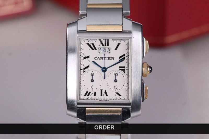 Đồng hồ Cartier Tank Francaise Chronoflex Steel & Gold W51025Q4 (lướt)