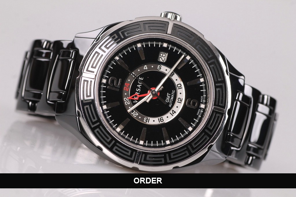 Đồng hồ Versace GMT Automatic Black Ceramic (lướt)
