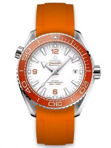 Đồng hồ Omega Seamaster Planet Ocean 600M Co-Axial Master Chronometer 215.32.44.21.04.001 43.5 niềng da cam mặt gốm trắng, dây cao su - lướt