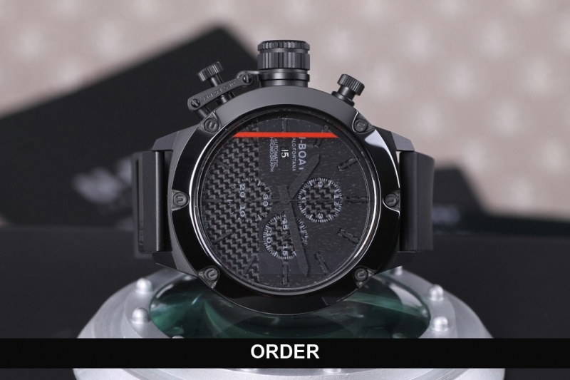 Đồng hồ U-Boat Classico Black Carbon Fiber Dial Ceramic Black Rubber 6233 (lướt)