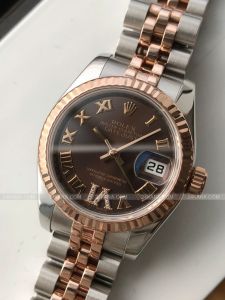 Đồng hồ Rolex Lady Oyster Perpetual Black/18k rose gold 26  - M179171