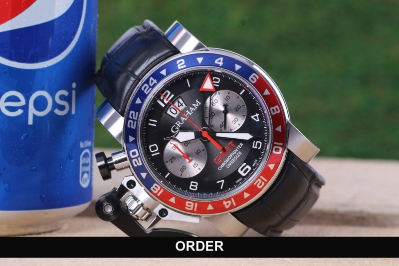 Đồng hồ Graham Chronofighter Oversize Pepsi GMT 2OVHS.B39A (lướt)