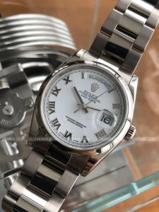 Đồng hồ Rolex Day-Date 36 White Roman Numeral Gold Men Watch M118209