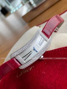 Đồng hồ Cartier Tank S Americaine 2625 White Gold Diamond Ladies Watch  -1