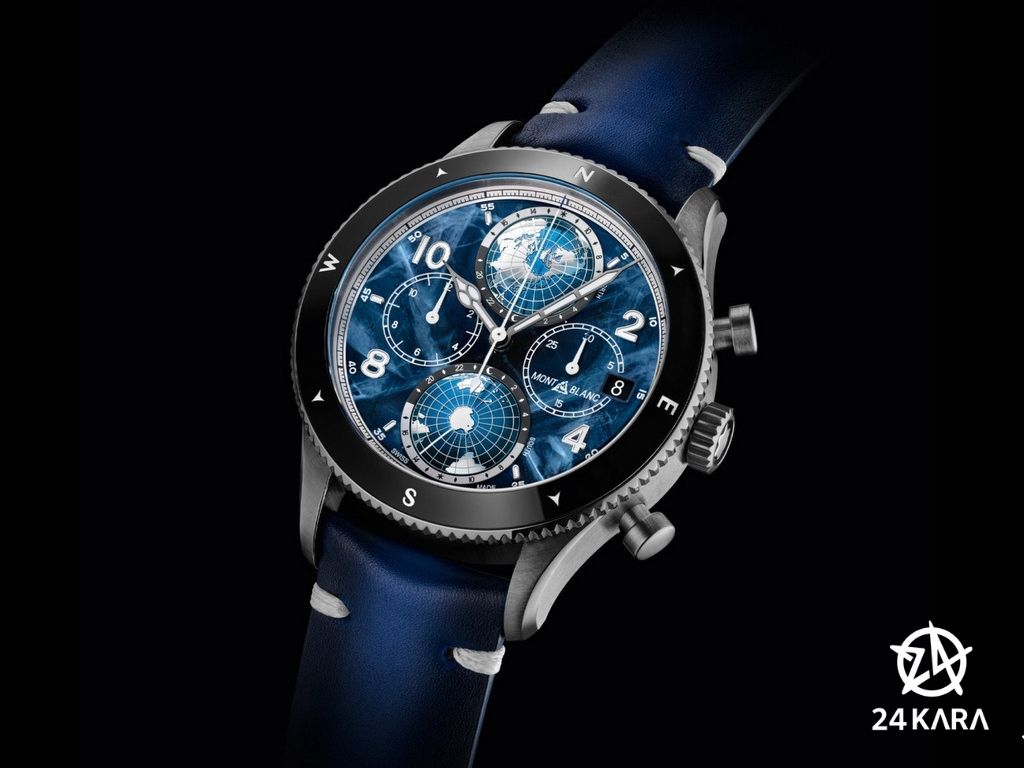 Giới thiệu đồng hồ Montblanc 1858 Geosphere Chronograph 0 Oxygen LE290 129624 mới