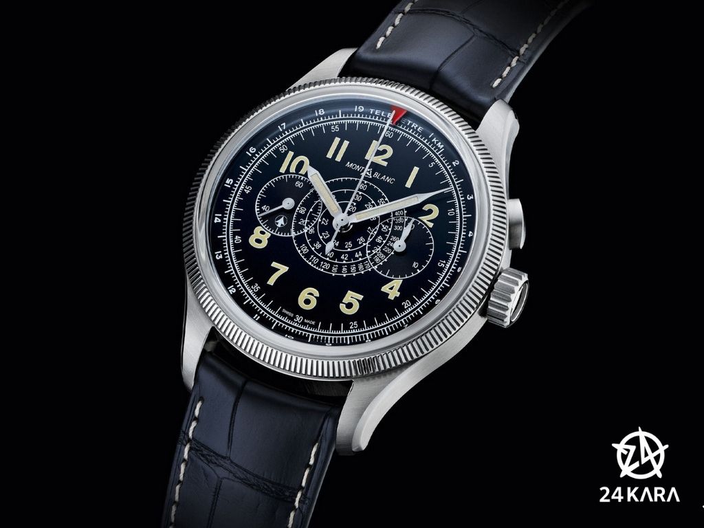 Giới thiệu đồng hồ Montblanc 1858 Minerva Monopusher Chronograph Red Arrow LE88 129614 mới