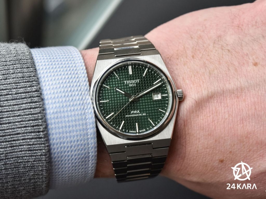 Giới thiệu đồng hồ Tissot PRX Powermatic 80 Green Dial T137.407.11.091.00 mặt số xanh lá mới
