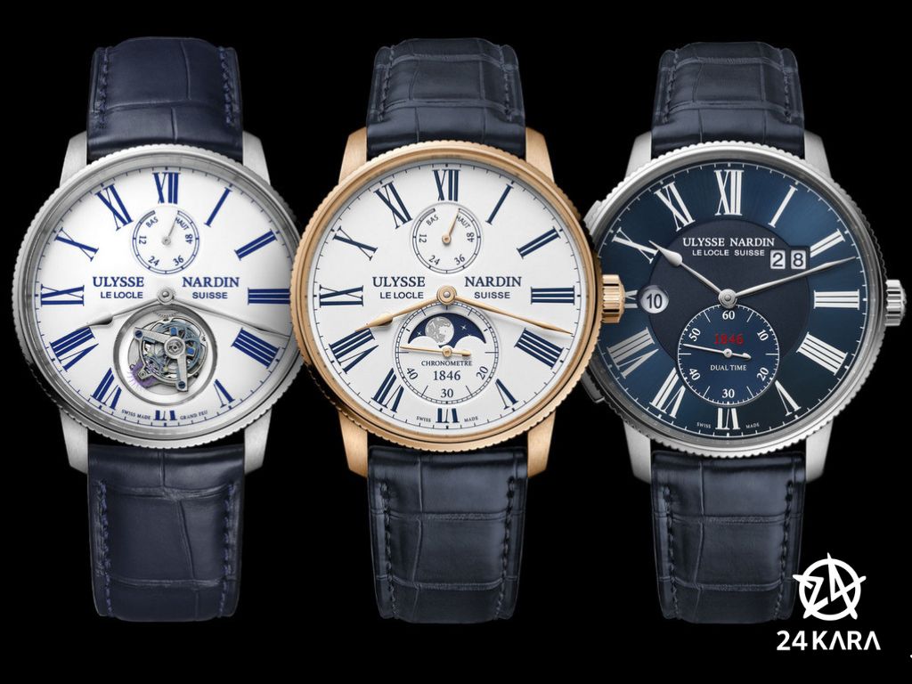 Giới thiệu bộ ba đồng hồ Ulysse Nardin Torpilleur Marine với chức năng giờ kép mới chính thức ra mắt!