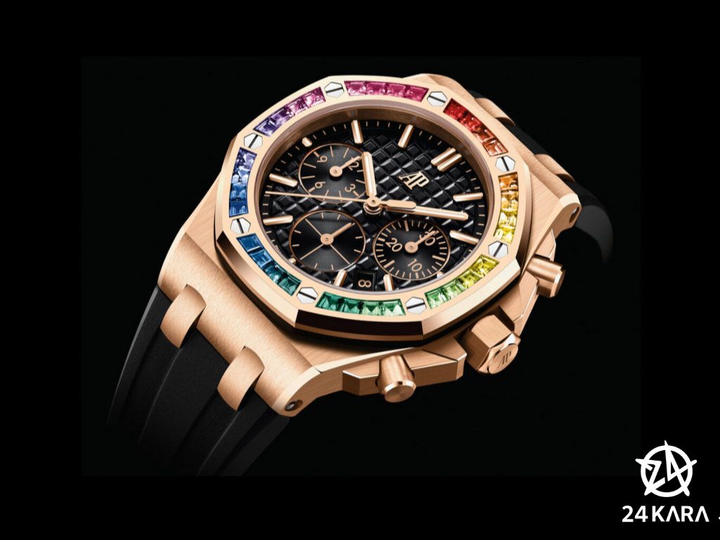 Giới thiệu "bộ tứ đá quý" đầy màu sắc Audemars Piguet 37mm Royal Oak Offshore Selfwinding Chronographs mới
