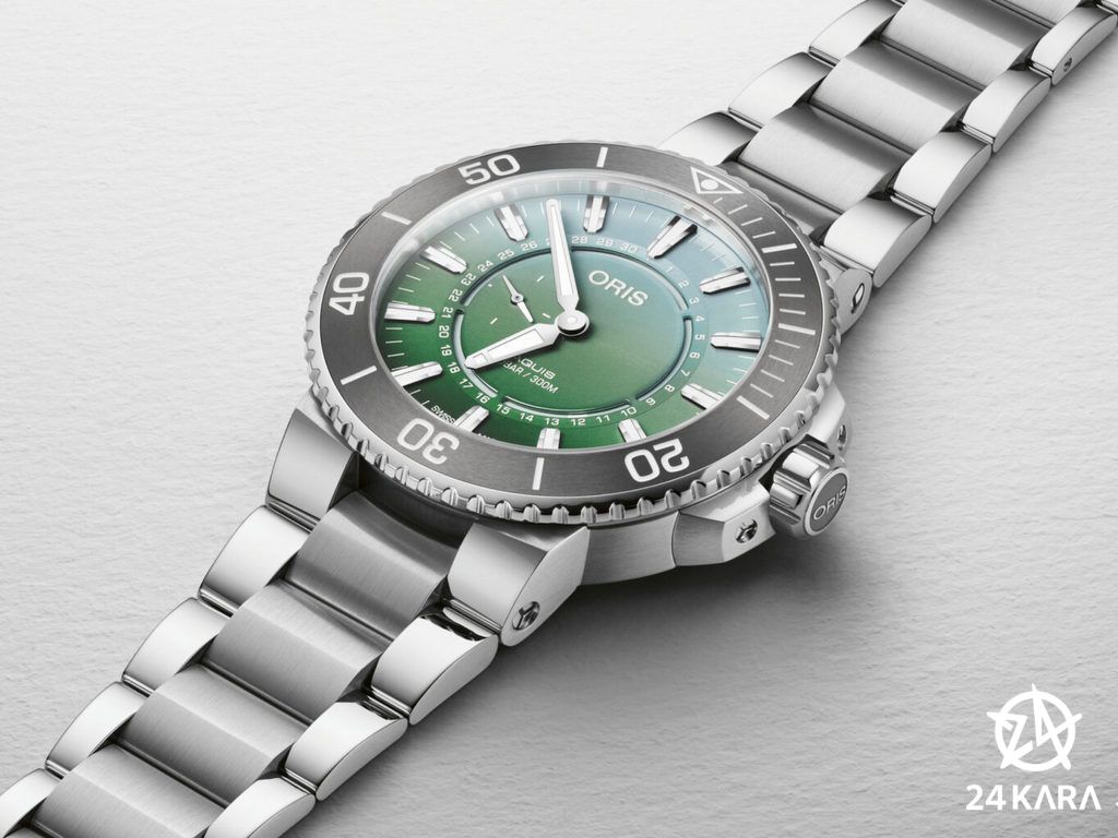 Giới thiệu đồng hồ Oris Dat Watt Edition II In Shimmering Green 01 734 7734 4197-SET mới